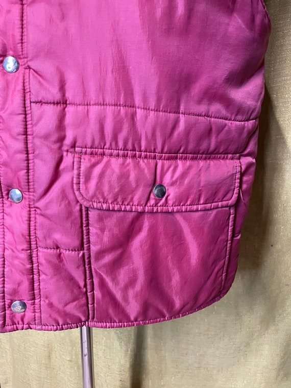 Vintage Red 1970’s Snowpeak Puffer Vest L-XL - image 5