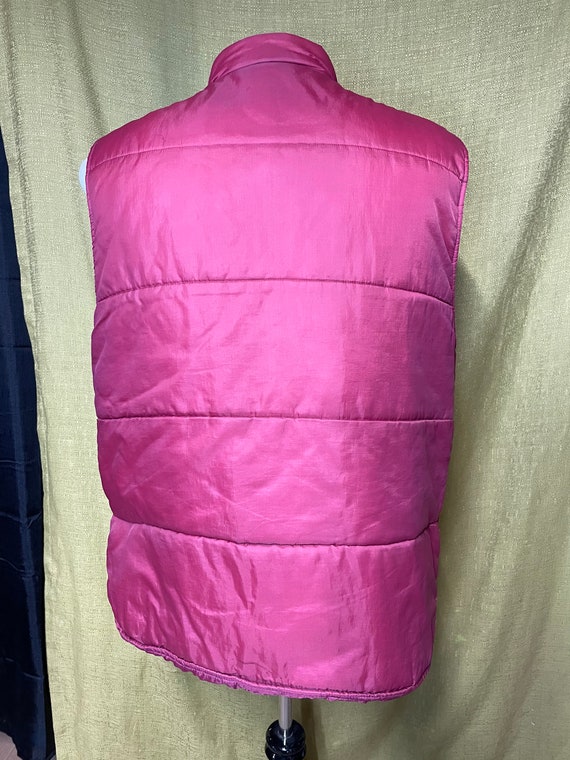 Vintage Red 1970’s Snowpeak Puffer Vest L-XL - image 3