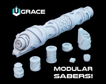 Grace, A 3D Printable Build-A-Hilt Saber Hilt .STL file