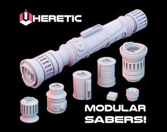 Heretic, A 3D Printable Build-A-Hilt Saber Hilt .STL file