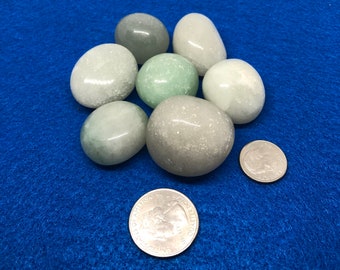 Nephrite Jade Tumbled Gemstones, Large