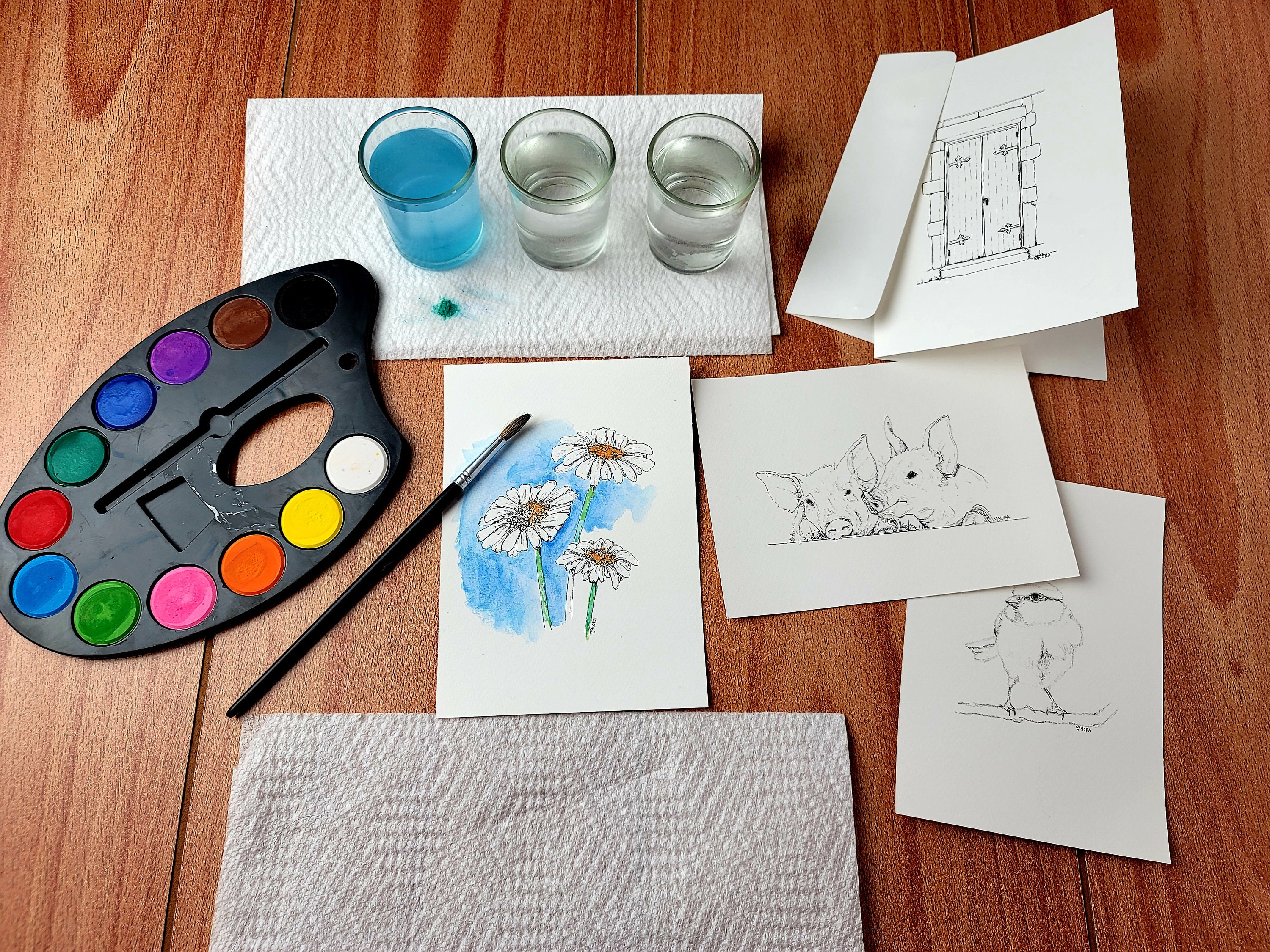 Paint With Me watercolor starter kit with instructions Etsy