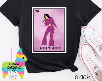 La Cantante Tee, Singer Loteria TShirt, Selenas Cute Tee, Selena Birthday Gift, TShirts for Girls, Fiesta San Antonio, Cinco de Mayo