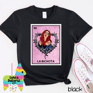 Camiseta de lotería La Bichota, linda camiseta rosa de bingo mexicano Karoll G, regalo de cumpleaños y festividades, Fiesta San Antonio, Texas, Navidad, Halloween