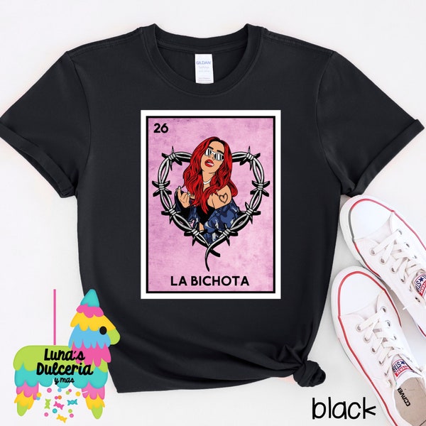 La Bichota Loteria Shirt, Cute Pink Karoll G Mexican Bingo TShirt, Birthday Gift for Her, Fiesta San Antonio, Texas, Cinco de Mayo