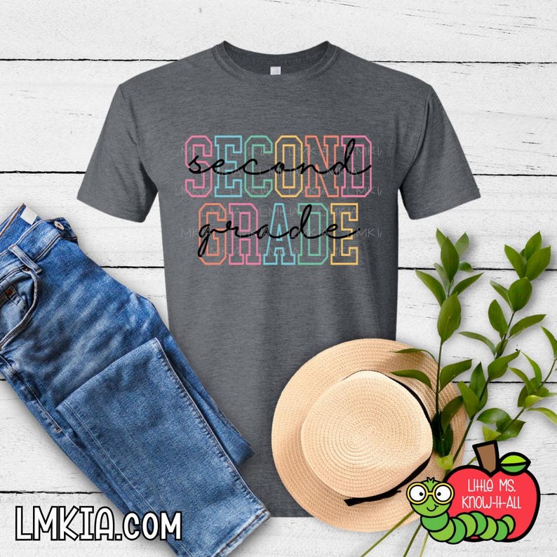 Varsity Collegiate Pastel Grade Level Teacher T-Shirt, Back to School Gift, Meet the Teacher, First Day of School, Team Shirts, Popular image 1
