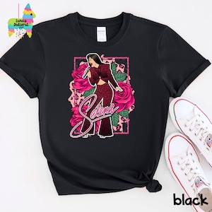 Leopard Floral Selena TShirt, Cute Selena Singer Shirt, Mexican Pride, Birthday Gift, Fiesta San Antonio Texas, Summer Gifts for Her, Mexico