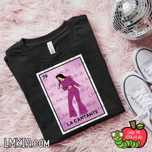 La Cantante Tee, Singer Loteria T-Shirt, Selenas Cute Tee, Selena Birthday Gift, T-Shirt for Her, Fiesta, Back to School, Hispanic Pride