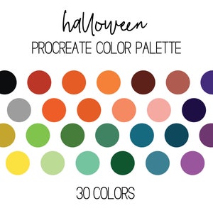 Halloween Color Palette, Spooky Color Palette, Dark Rainbow Procreate color palette, Fall Color palette
