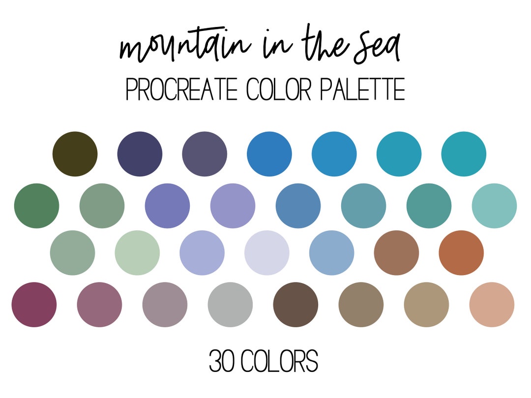 Procreate Color Palette, Nature Color Palette, Fall Color Palette, Mountain Color Palette, Ocean ...