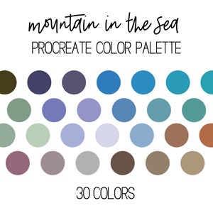 Procreate Color Palette, Nature Color Palette, Fall Color Palette, Mountain Color Palette, Ocean Color Palettte