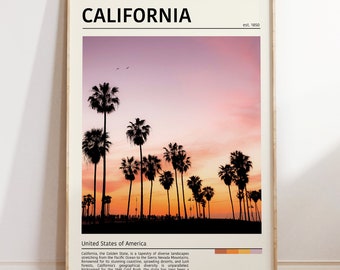 ビンテージ カリフォルニア ポスター、ミッドセンチュリー モダン