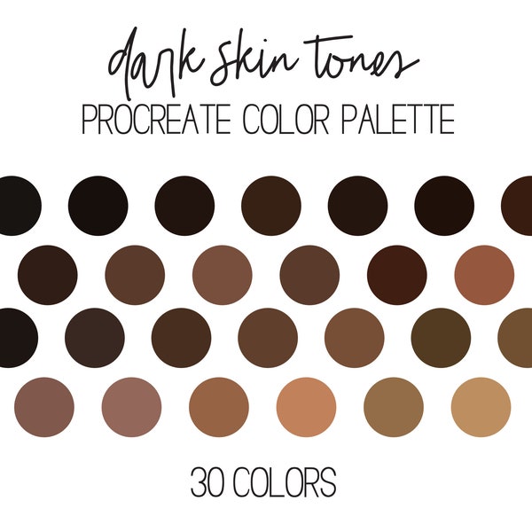 Dark Skin Tone Procreate Color Palette, Latina Skin Tones, Black Skin Tones, Indian Skin Tones, Diverse Skin Tones