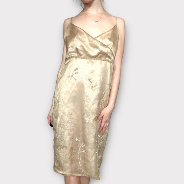 Another Star Silk Fringe Dress - Champagne main image 0
