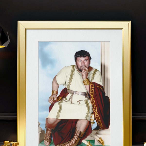 Peter Ustinov in 'Spartacus' -- Deluxe 8.5" x 11" Art Print || Slimy Slave Trader from Kubrick's Classic!