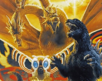 Godzilla, Mothra and King Ghidorah -- 11" x 17" Deluxe Poster Art Print