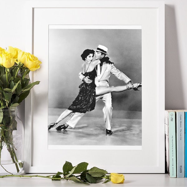 Fred Astaire & Cyd Charisse -- 8.5" x 11" Deluxe Wall Art Print || Limber Pose from 'Band Wagon' Musical!