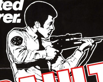 John Carpenter's 2nd Film. Assault on Precinct 13 ROBERT TANENBAUM Art 1990's 27 x 40 Reproduction of Original 1976 US Movie Poster