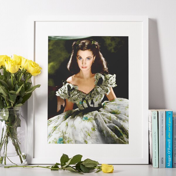 Vivien Leigh – Deluxe 8,5" x 11" Wandkunstdruck | Scarlett O'Hara aus „Vom Winde verweht“!