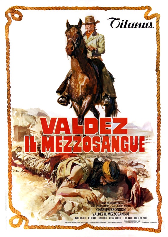 Charles Bronson Cult movie poster print 1973 Valdez il mezzosangue Chino