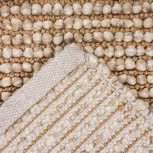 Bumpy Wool Rug Hand Woven Wool Jute Rug, Chunky Camel Beige, Scandinavian Design - Etsy