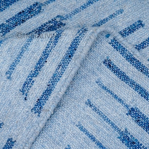 Blue Abstract Kilim Modern Bohemian abstract Premium Wool rug, Customization available