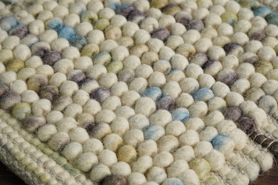 Pastel Coloured Chunky Wool Loop Rug - Personalized and Customizable ...