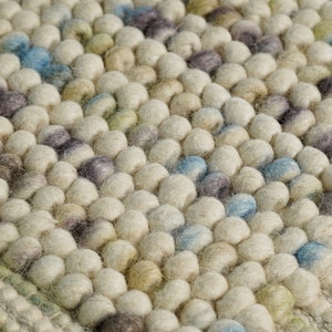 Pastel Coloured Chunky Wool Loop Rug - Personalized and Customizable - Boho Home Decor, Pet-Friendly, Funky Kids Room Rug, Nursery rug