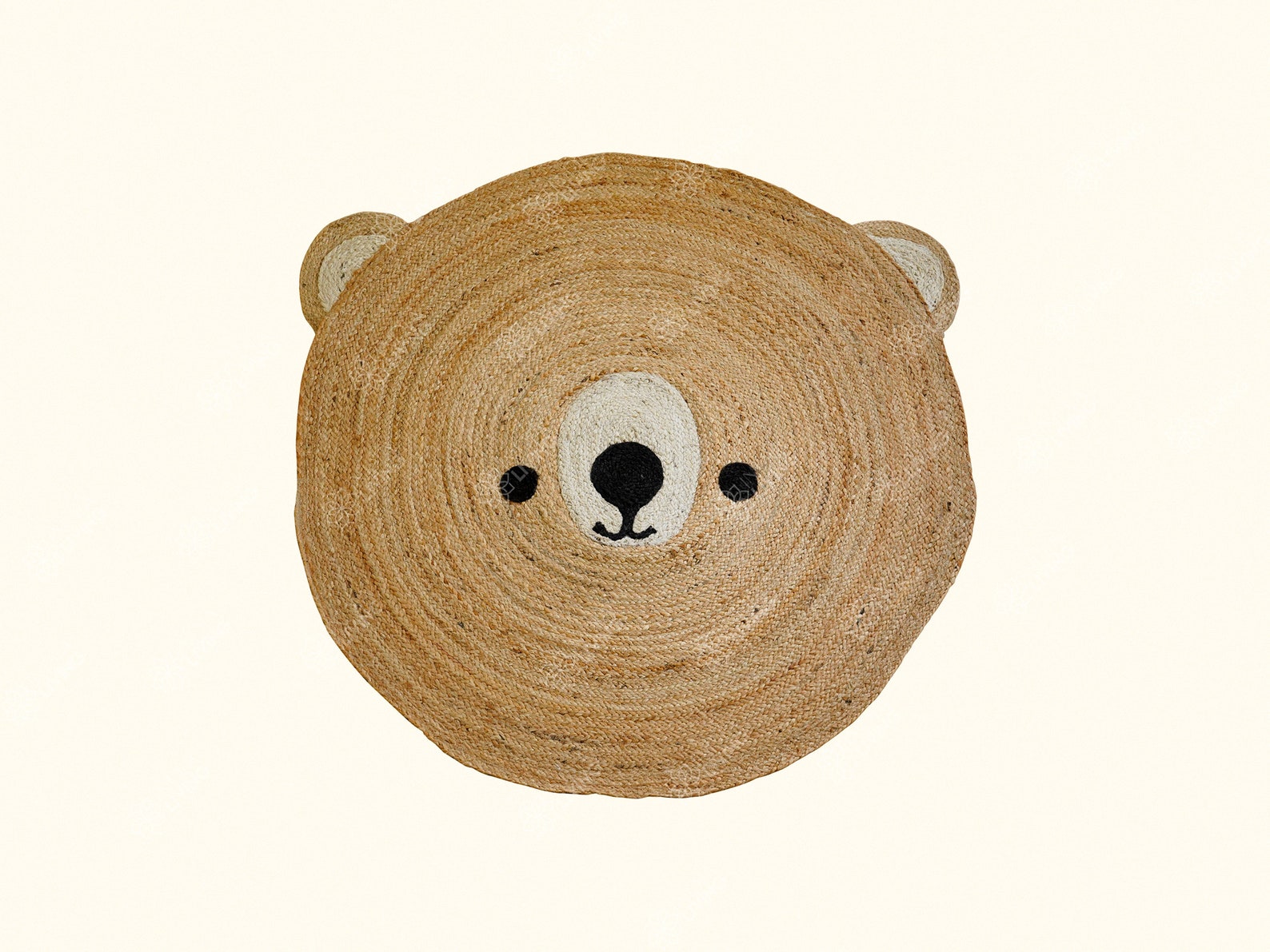 Teddy Rug Teddy Rug, Kids Nursery Mat, Jute Round Mat - Perfect for Nurseries ...