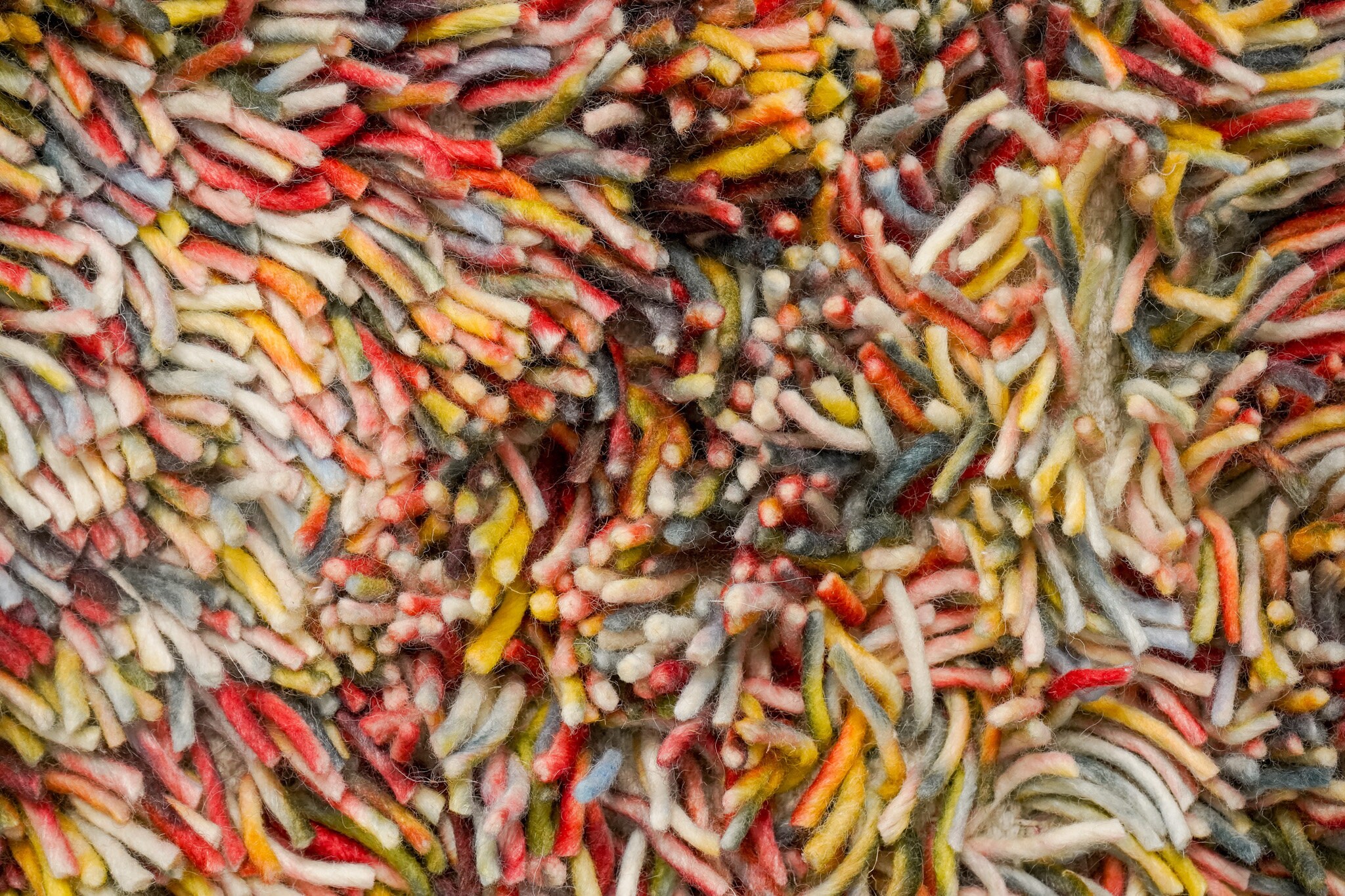 Rainbow Felted Custom Shag Rug, Premium Wool, Multi Coloured, Funky ...