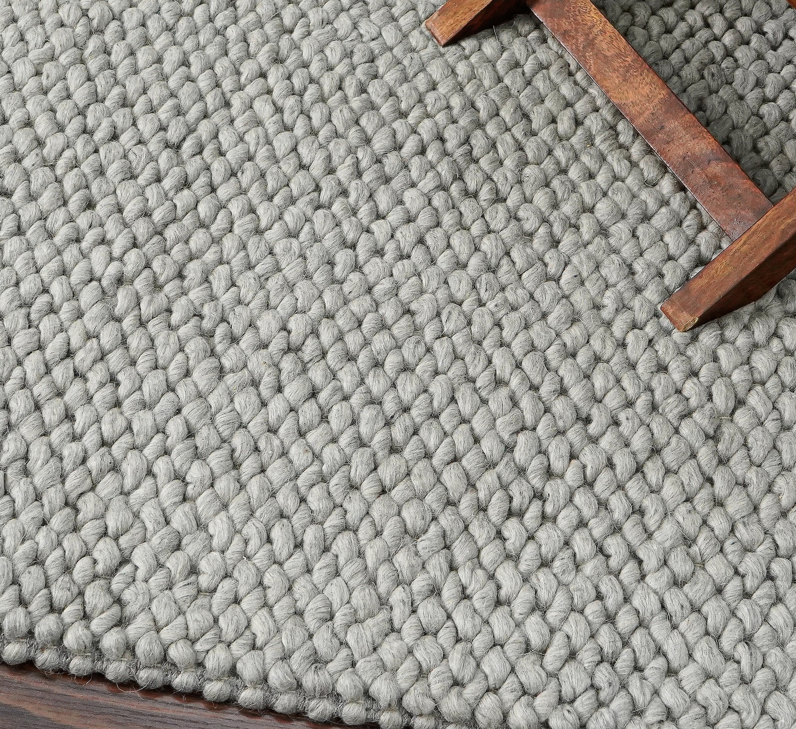 Chunky Wool Rug - Handwoven Cozy Weave Thick Pile, Custom Made - 5 ...