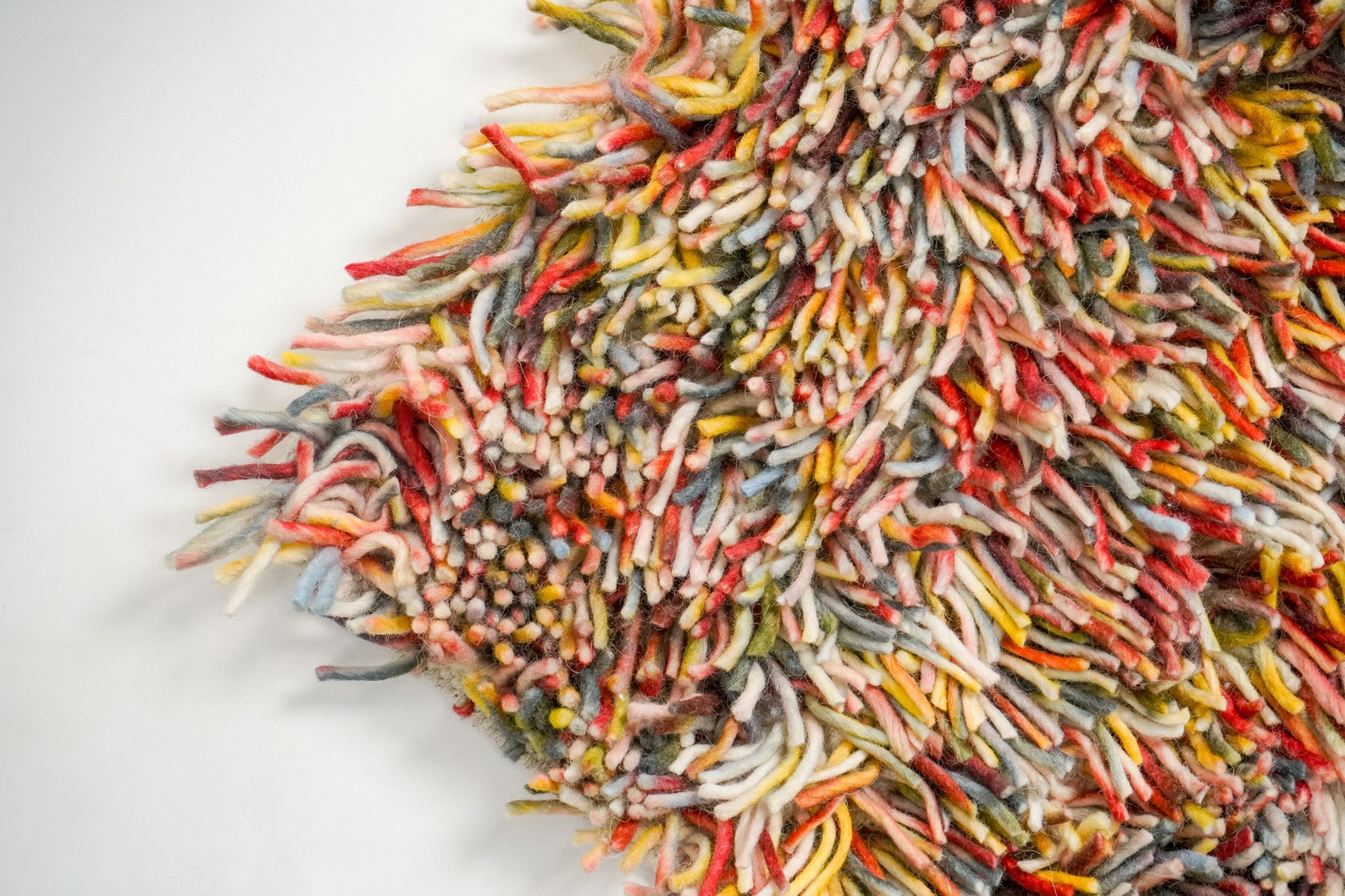 Rainbow Felted Custom Shag Rug, Premium Wool, Multi Coloured, Funky ...