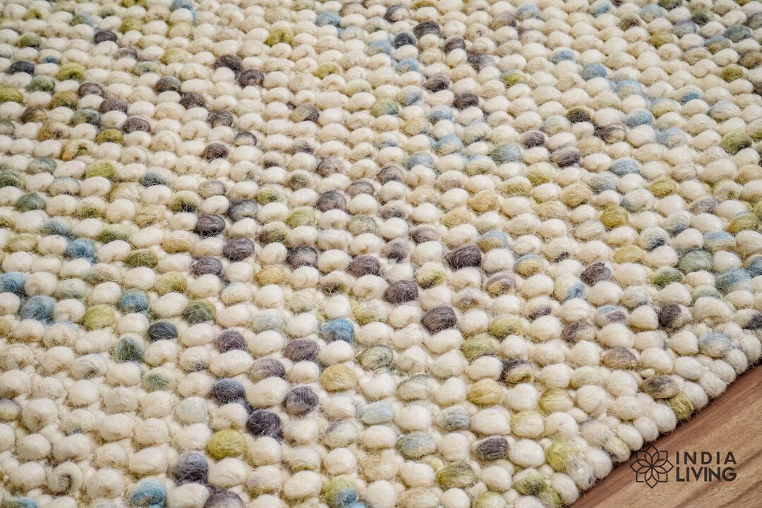 Pastel Coloured Chunky Wool Loop Rug - Personalized and Customizable ...