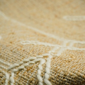 Abstract Flat Weave Natural Jute Area Rug - Contemporary Modern Boho ...