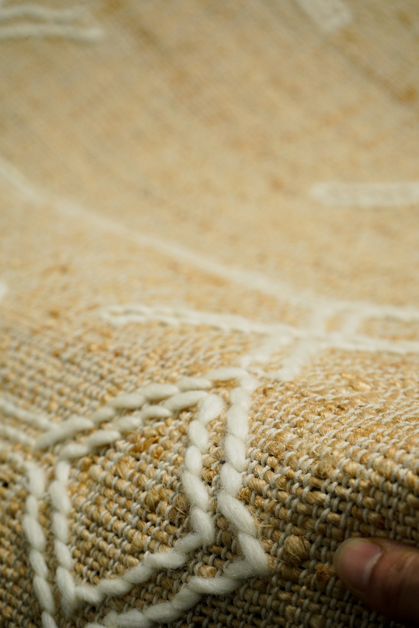Abstract Flat Weave Natural Jute Area Rug - Contemporary Modern Boho ...