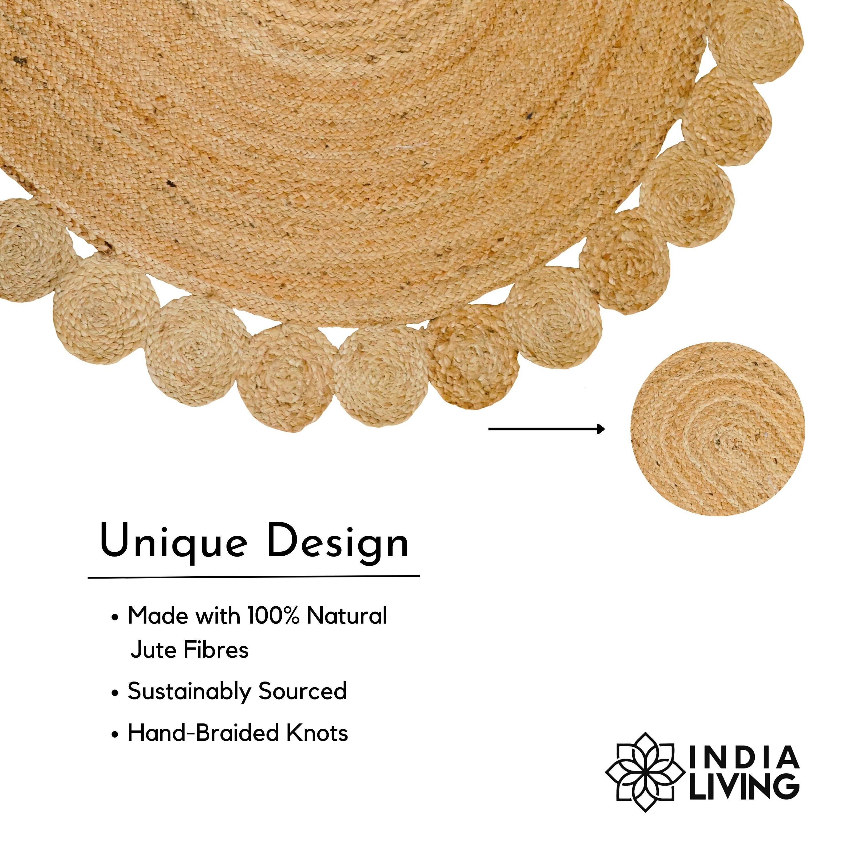 Tgc Rug Natural Jute Oval Rug, Hand Braided Sustainable Boho Decor Jute Rug ...