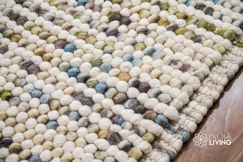 Pastel Coloured Chunky Wool Loop Rug - Personalized and Customizable ...