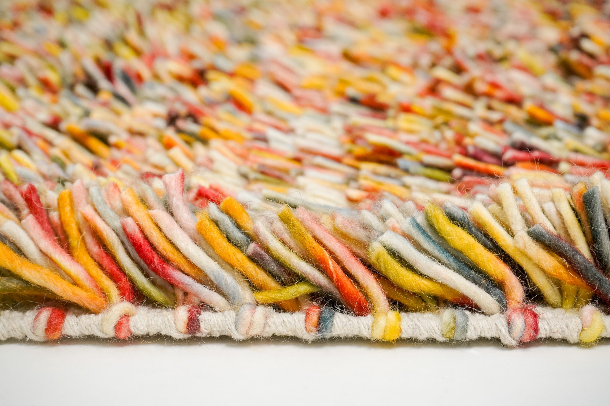 Rainbow Felted Custom Shag Rug, Premium Wool, Multi Coloured, Funky ...