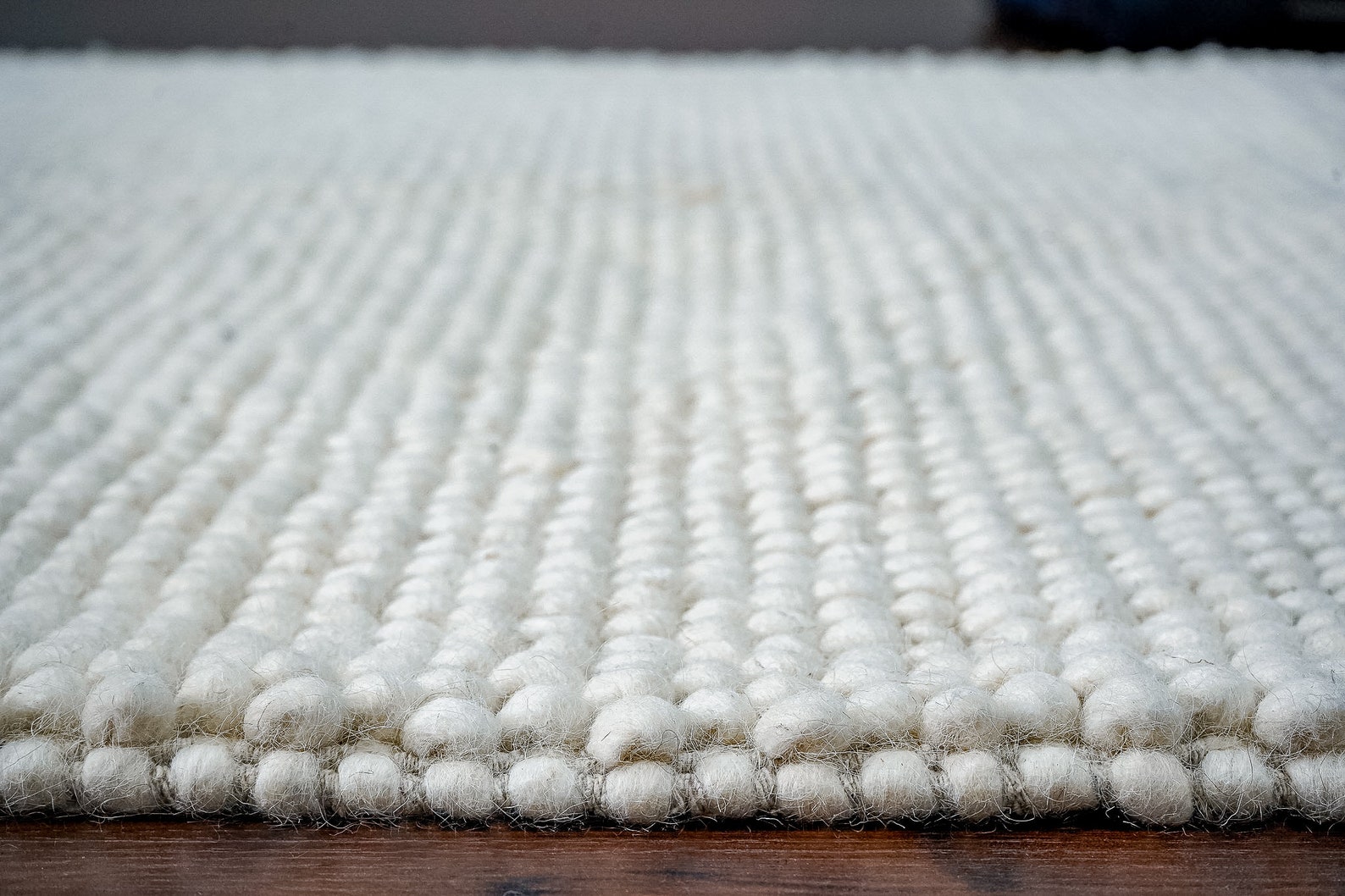 Wool Looped Rug Chunky Looped Fluffy Ivory Wool Rug, Soft Scandinavian Decor Indoor ...