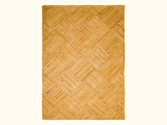 Natural Jute Rug, Custom made Bohemian jute rug, Large room area rug, Hallway runner, Customizable for all room size