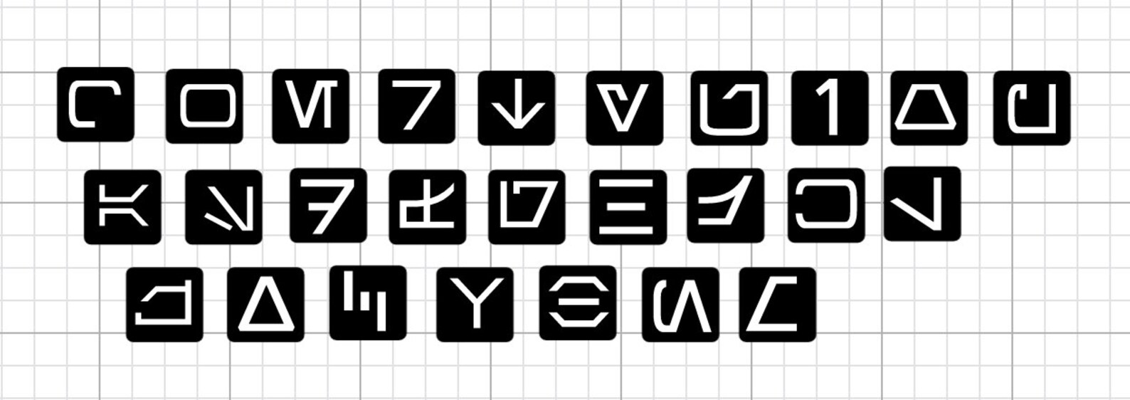 Aurebesh Keyboard Stickers Etsy