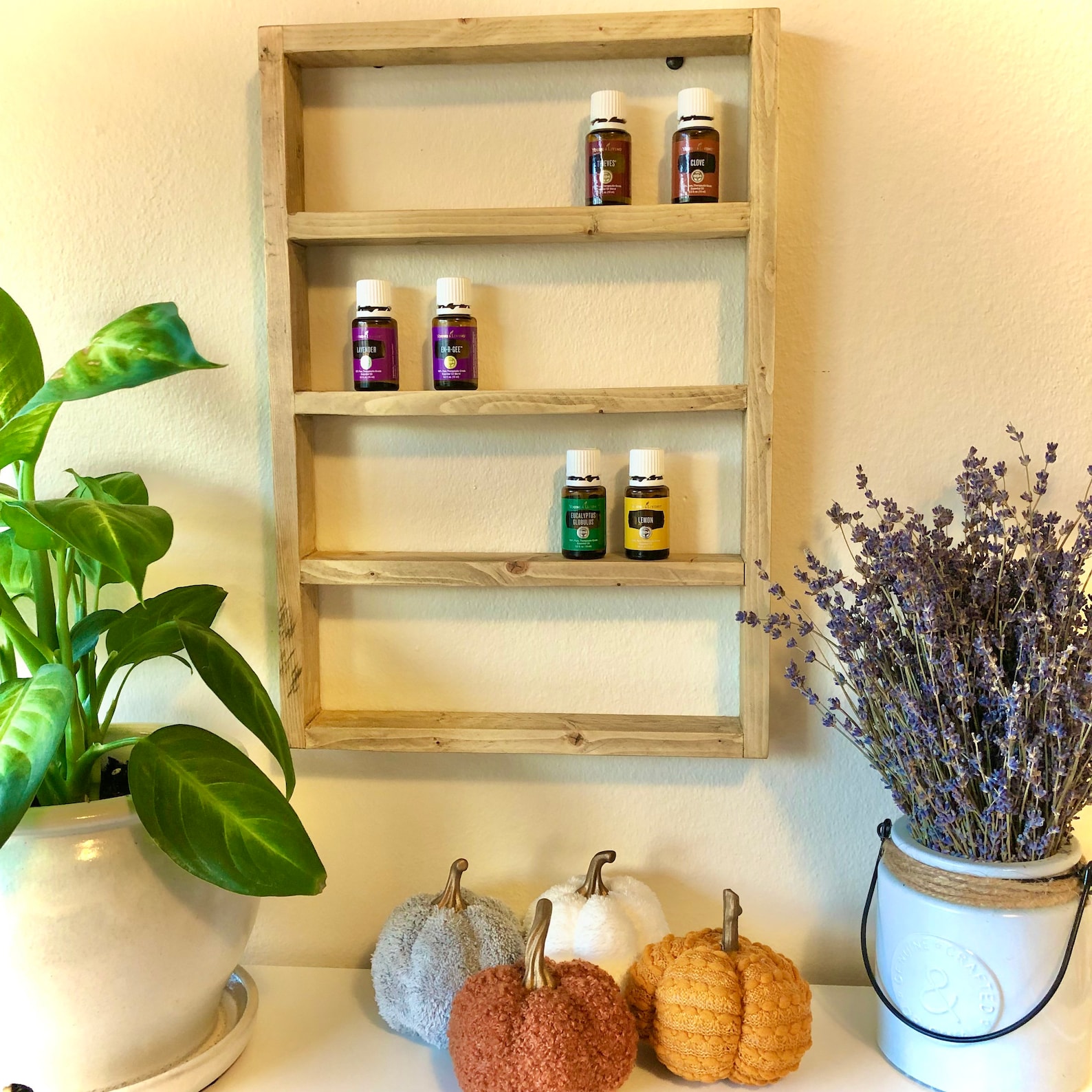Essential Oils Shelf (small) | Driftwood stain (default color unless another color is selected