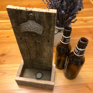 Reclaimed Wood Wall Mount Bottle Opener