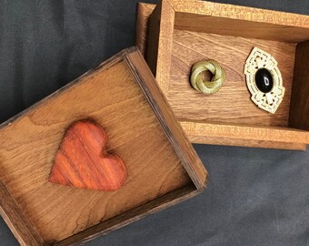 Saple Wenge Padua Heart box