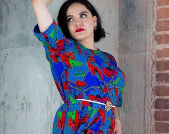 90’s 2 Piece Rayon Floral Skirt Set