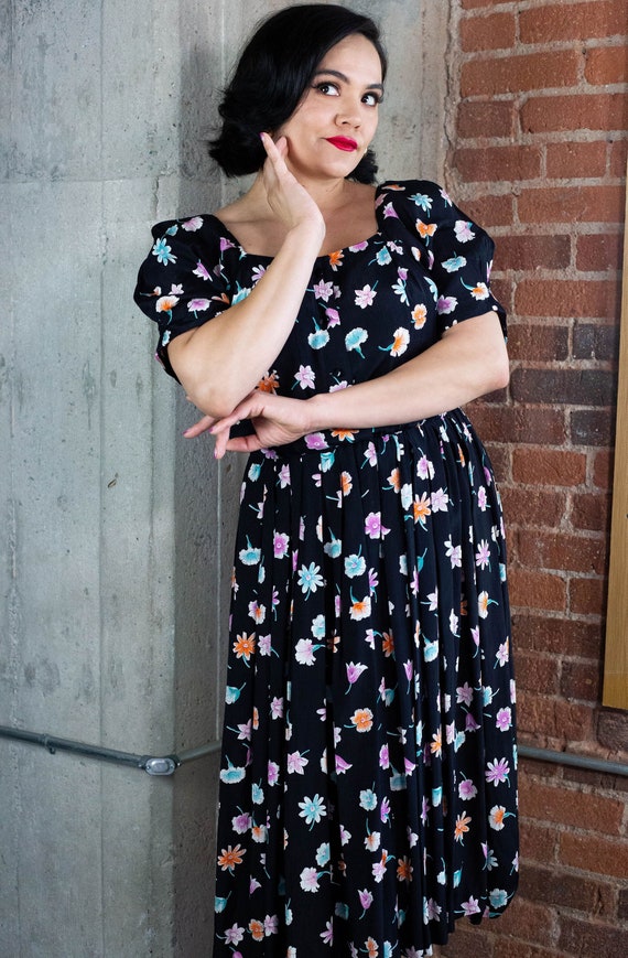 90's Whimsical Floral Dress