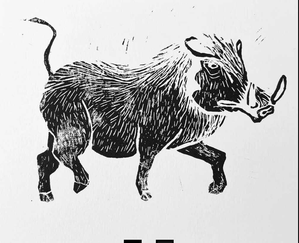 He Was a Young Warthog Mini Print - Etsy