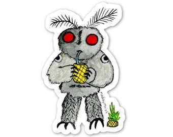 Mothman Pineapple - Waterproof Vinyl Sticker