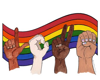 ASL Love Pride Sticker