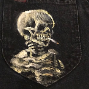 Custom Hand Painted Denim Jeans